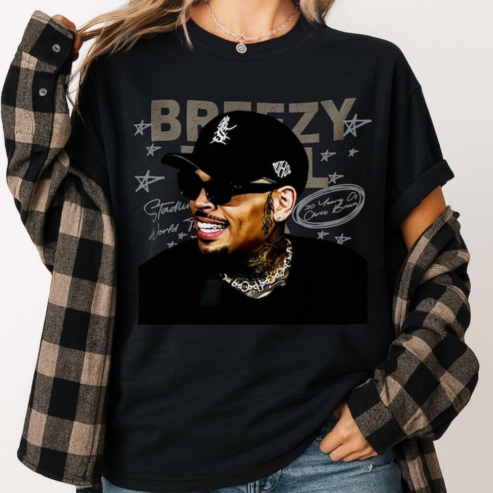 Chris Brown Tour Breezy Bowl XX V2 Shirt, Concert Retro 2025 Shirt 98